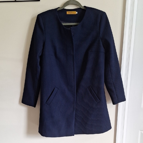 Women's Navy Lightweight Jacket/Coat Size Medium - Picture 2 of 11